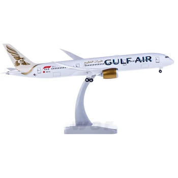1:200 Léptékű Gulf Air Légitársaság Repülőgép B787-9 HG11007GR Műanyag ABS Közgyűlés Modell w Bázis futómű Légijármű-Gyűjtemény