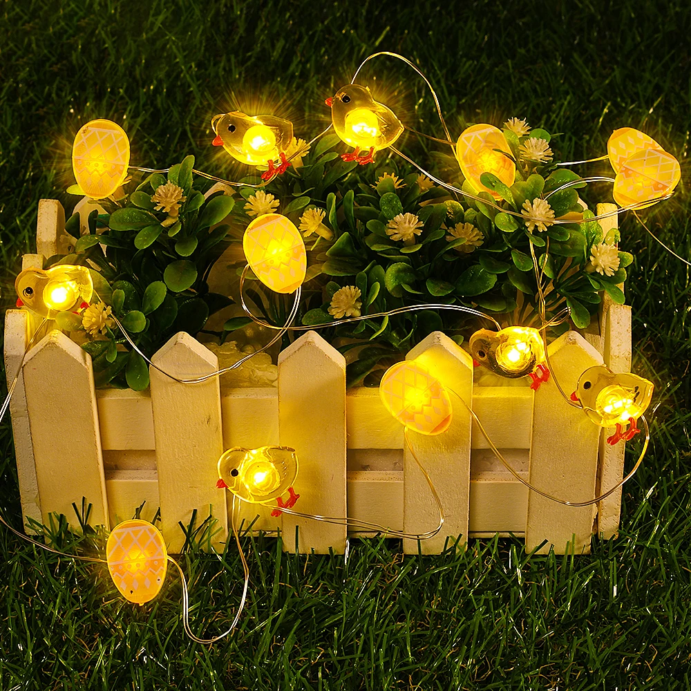 1/2M Húsvéti Csaj Világító Lámpa String DIY Dekoráció Állat LED Aranyos Új Alacsony fogyasztású Ünnepi Hangulatot Karácsonyi String Fény1