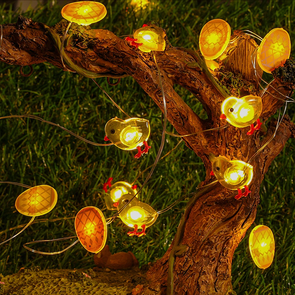 1/2M Húsvéti Csaj Világító Lámpa String DIY Dekoráció Állat LED Aranyos Új Alacsony fogyasztású Ünnepi Hangulatot Karácsonyi String Fény3