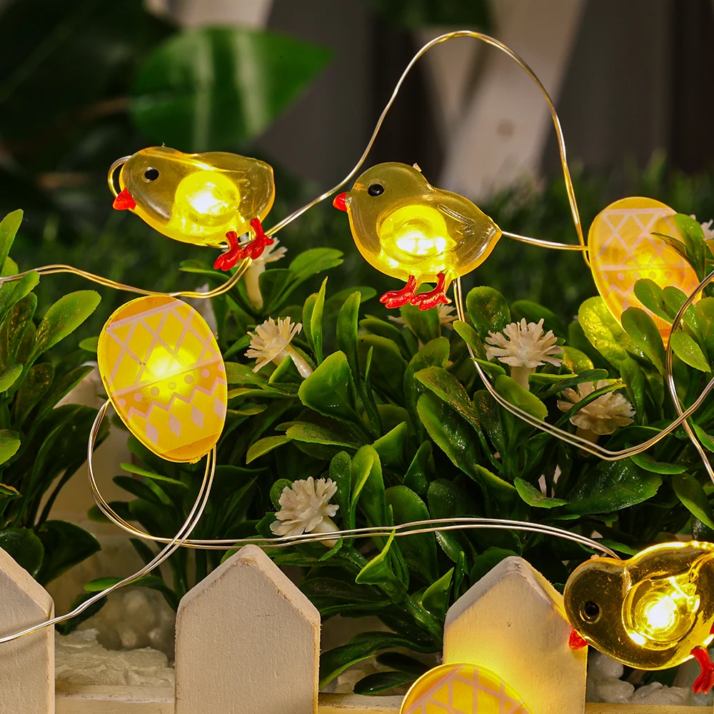 1/2M Húsvéti Csaj Világító Lámpa String DIY Dekoráció Állat LED Aranyos Új Alacsony fogyasztású Ünnepi Hangulatot Karácsonyi String Fény4