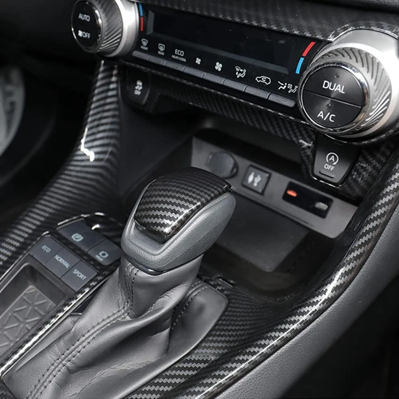 1 DB Autó Tartozékok sebességváltási Keret Matrica középkonzol Panel Fedél Trim Toyota RAV4 2019-2022 Tartozékok1