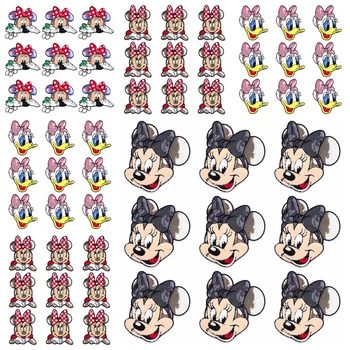 10 Db Nagykereskedelmi Disney Dekoráció Törölköző Hímzés Foltok, Ruházat, Olvadó Javítás Vas A Foltok Minnie Sequin Applied