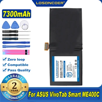 100% Eredeti LOSONCOER ÚJ C12-TF400C 7300mAh Tabletta Akkumulátor ASUS VivoTab Smart ME400C 1ICP4/83/103-2 TF400C