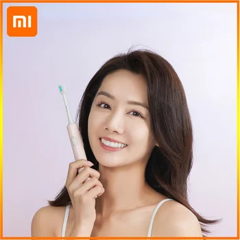 100% Xiaomi Mijia Szónikus Elektromos Tootbrush T200C Microbubble Erózió, 1 Ecset Kezelni, 2 Kefe Fej, 1 doboz Utazási Hordozhatóság