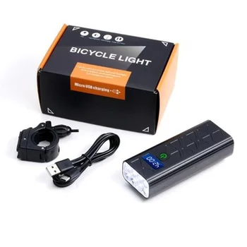 10000mAh Kerékpár Lámpa Fényszóró Vízálló USB Újratölthető Kerékpár Lámpa 8*T6 Szuper Fényes LED Lámpa Kerékpár Első Lámpát