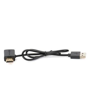 10db/sok, HDMI-kompatibilis férfi-nő Adapter Átalakító USB2.0 Töltő Tápegység Kábel 50cm