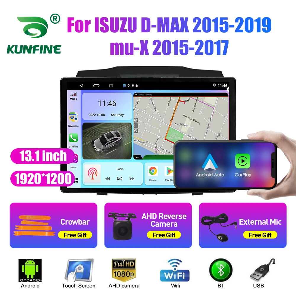 13.1 hüvelyk Autó Rádió ISUZU D-MAX 2015-2019 mu-X Autó DVD GPS Navigációs Sztereó Carplay 2 Din Központi Multimédia Android Auto0