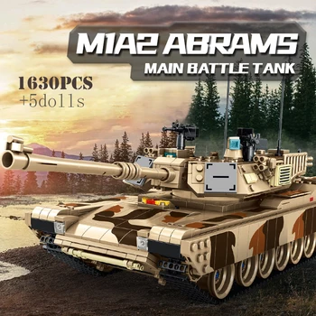 1630PCS Világ War2 Katonai M1A2 Abrams német Páncélos VIII. Maus Nehéz Tank WW2 Hadsereg Katonája Tégla Gyerek Játékok, Fiúk Ajándékok