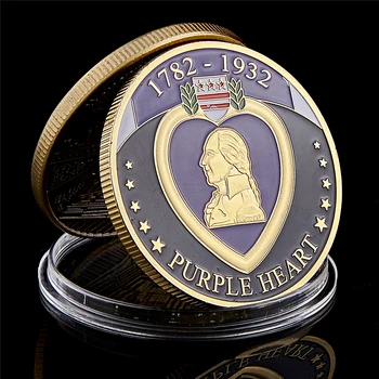 1782-1932 Bíbor Szív Purple Heart Megemlékező Érmet Divat-Európai, illetve Amerikai Divat Otthon Dekoráció Kreatív Ajándékok