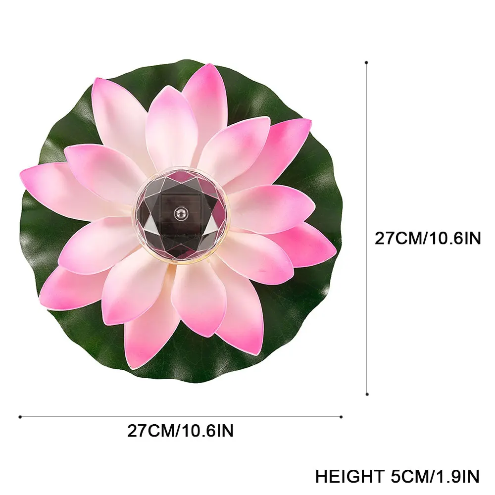 1DB Szolár Lotus Lámpa Működő LED Virág Fényben Úszó Szökőkút Tó, Kerti Medence Lámpa Reális Alakú, Fényes Led Lámpa Izzó2