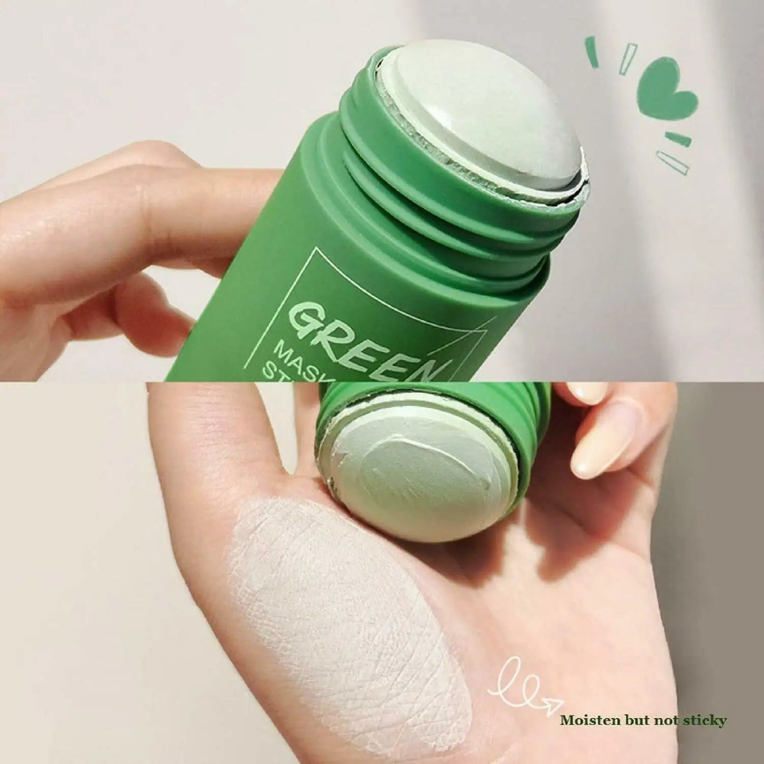 1db Tisztító Zöld Bot Zöld Tea Tisztító Maszkot Agyag Stick Maszk Olaj Ellenőrző Anti-Akne Padlizsán Fogfehérítés bőrápoló Maszk5
