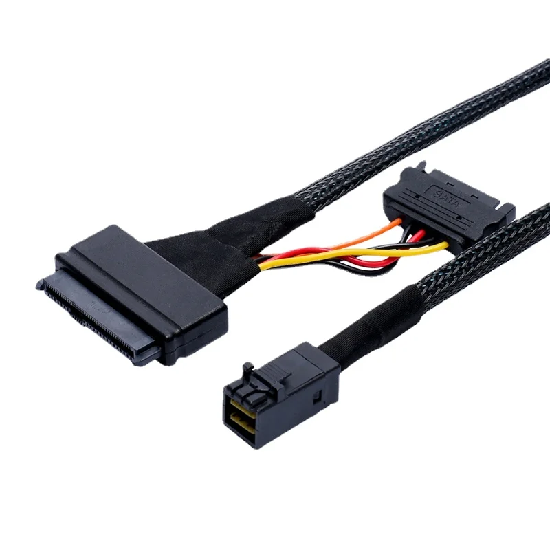 1m 0,5 m HD Mini-SAS (SFF-8643) U. 2 (SFF-8639) Kábel 2.5& NVMe SSD Bányászati1