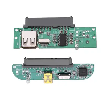2.5 col-USB 2.0 SATA 7 + 15 Pin-Merevlemez-Adapter Átalakító 2,5