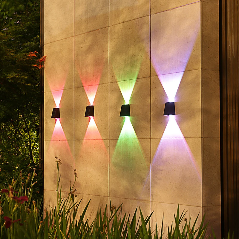 2/6/8 LED-es Napelemes Kültéri Fali Lámpa Vízálló Napelemes Lámpa FEL-Le Világítja meg Otthon Kert Tornácon, Udvar, Dekoráció3