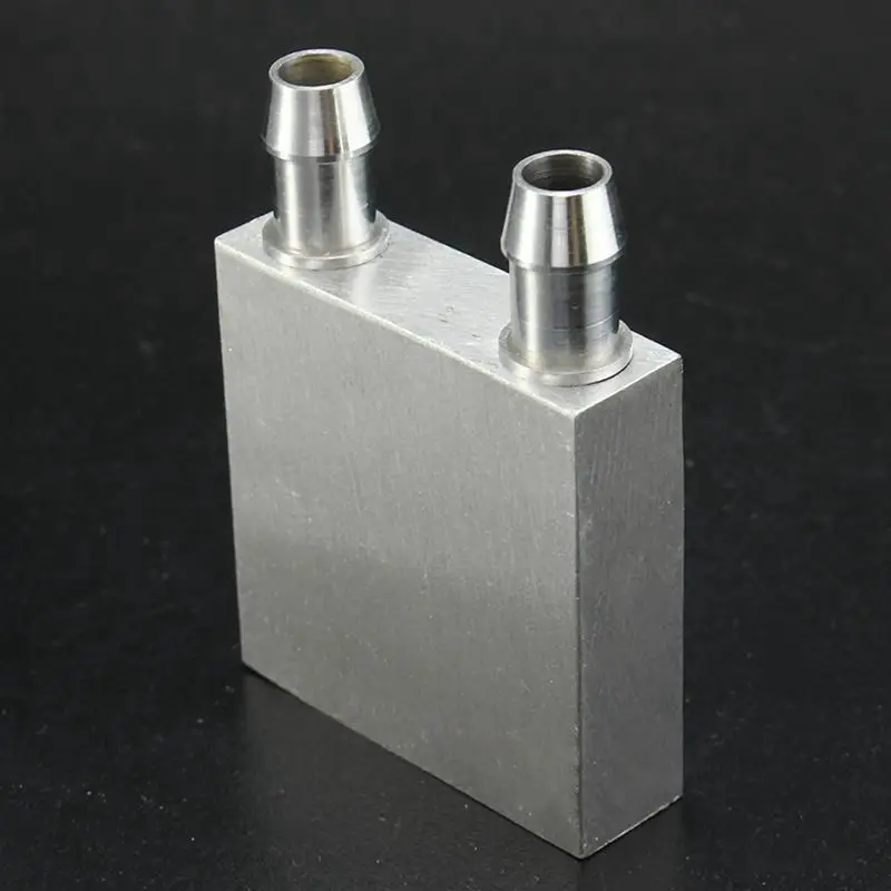 2 Db Elsődleges Alumínium Ötvözet vízhűtéses Blokk Folyékony Víz Hűvösebb hűtőborda Rendszer Ezüst 40X40mm & 40X120mm1