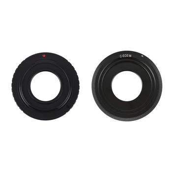 2 Db Fekete, C-Mount Objektív Fényképezőgép Objektív Adapter Gyűrű, 1 Db Illik A Canon EOS M M2 M3 & 1 Db Illik A Fujifilm X Fuji X-Pro