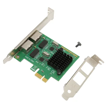 2 Port Ethernet Adapter HÁLÓZATI Vezérlő, PCI-E NIC Hálózati Kártya Haza