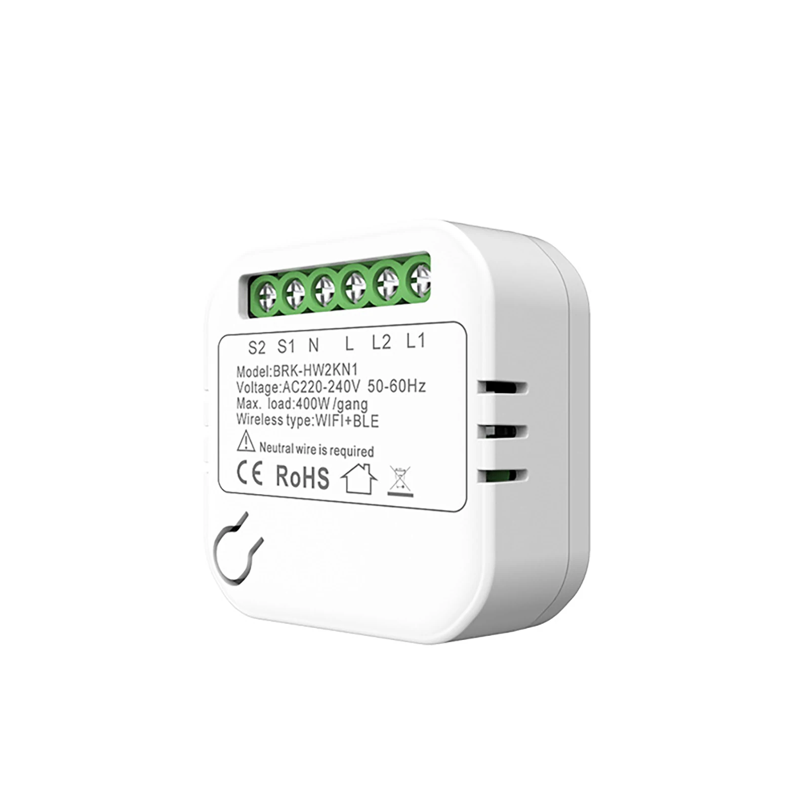 2-utas, Dupla Okos Wifi Kapcsoló hangvezérlés Smart Switch Modul Mini Smart Breaker Kényelem Homekit Fehér5