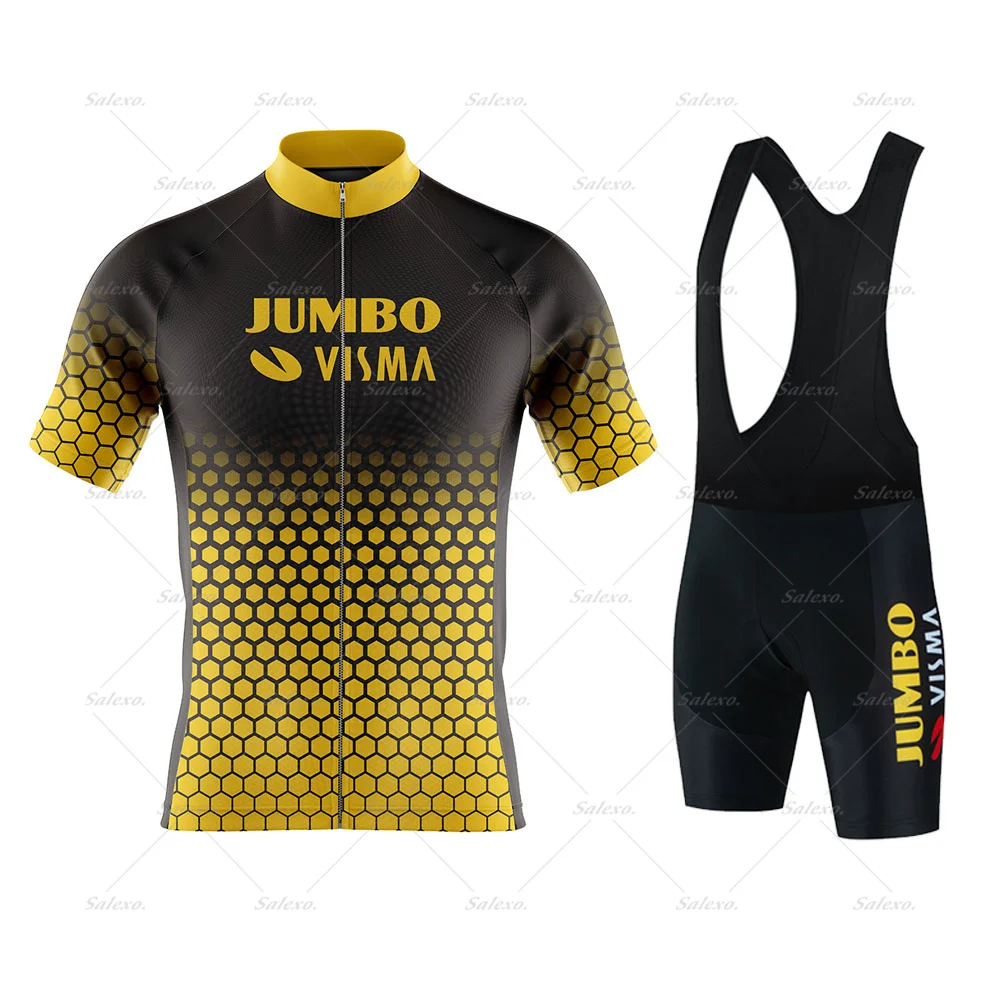 2023 JUMBO VISMA Kerékpáros Mez Meghatározott 19D Kerékpáros Rövidnadrág Szett MTB Férfi Rövid Ujjú Kerékpáros Ruházat Ingek Ropa Maillot Ciclismo Készlet4