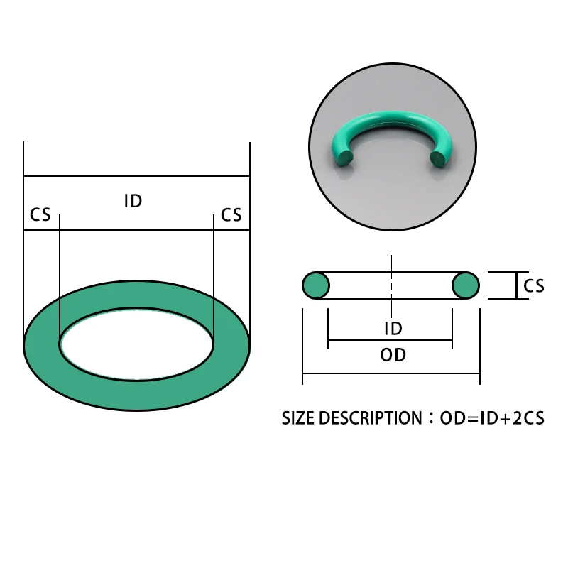 2DB/sok Gumi Gyűrű Fekete FKM O-gyűrű Tömítések Vastagsága 3mm OD41/42/43/44/45/46/47/49/50mm Gumi O-Gyűrű Üzemanyag Mosó4