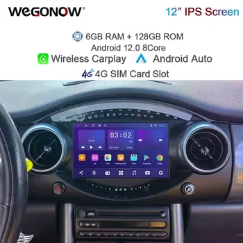360 Kamera Android 12 Autó multimédia Lejátszó GPS Navigációs 4G LTE Sztereó 2din Rádió BMW Mini Cooper S R50 R52 R53 2000-2006