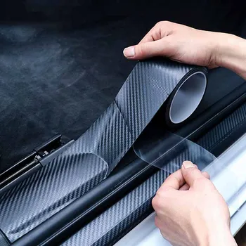 3D Carbon Fiber Autó Matrica Anti Karcolás Ajtó Küszöb Védő Ajtó Nano Vízálló Küszöb Védőfóliát az Egész karosszéria