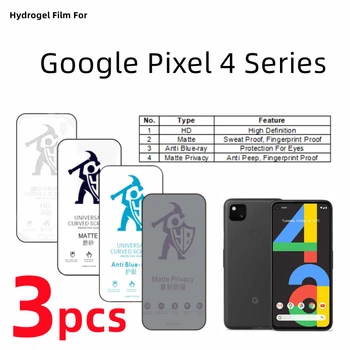 3pcs HD Hidrogél Film A Google Pixel 4A 5G Matt Képernyő Védő Google Pixel 4 XL Eye Care Anti-Spy Védőfólia
