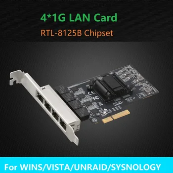 4-Port 2.5 G-LAN Kártya PCI-E Felület a Szerverek NYER/VISTA/UNRAID/SYSNOLGY Rendszer