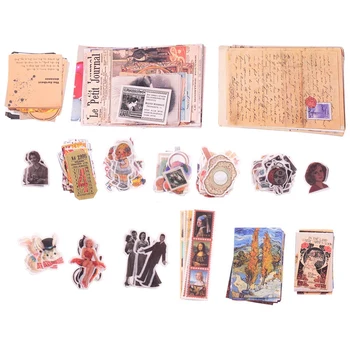 400Pcs Scrapbooking Kellékek Naplózó Régi Ragasztó Scrapbook Washi Matricák Album Art Kézműves