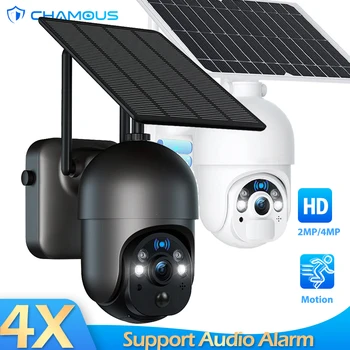 4G Napelemes Kamera 5 MEGAPIXELES HD Vezeték nélküli Kültéri Védelem Cam Video Megfigyelő WiFi biztonsági kamera Akkumulátor Hosszú Készenléti UBOX Haza PTZ