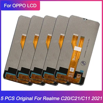5 Darab/sok Realme C21 RMX3201 A Realme C20 RMX3063 Kijelző Cserélje ki A Realme C20 C21 C11 2021 LCD Kijelző