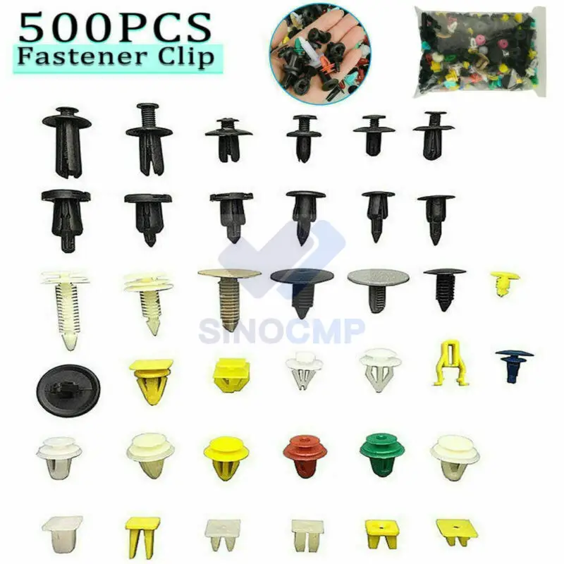 500PCS Magas Minőségű Műanyag Ajtót Push Pin Szegecs Kötőelemek Berendezés Készítő Klip Csavar, Szegecs0