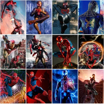 5D DIY Gyémánt Festmény Teljes Gyémánt Hímzés Marvel Spiderman Kép keresztszemes Készlet Gyémánt-Mozaik lakberendezés Gyakorlat Művészet