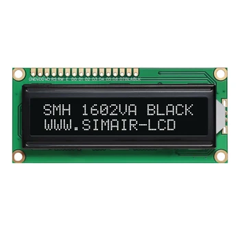 5V 162 1602 LCM PIROS, Zöld, Fehér, Sárga VA Fekete Háttér, 16 × 2 Karakter LCD Modul Kijelző 1602 3.3 V