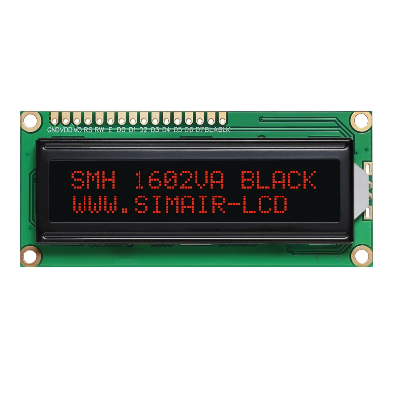 5V 162 1602 LCM PIROS, Zöld, Fehér, Sárga VA Fekete Háttér, 16 × 2 Karakter LCD Modul Kijelző 1602 3.3 V2