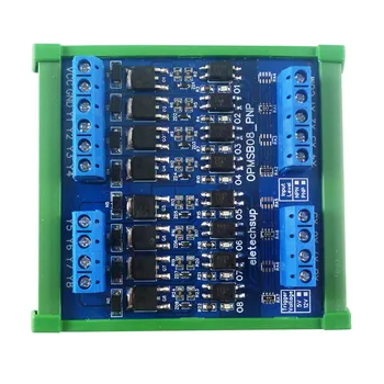 8CH logikai szint átalakító LED driver PWM jel erősítő NPN/PNP DC 3.3-24V 0-2kHz 5A IO jelenlegi erősítő modul