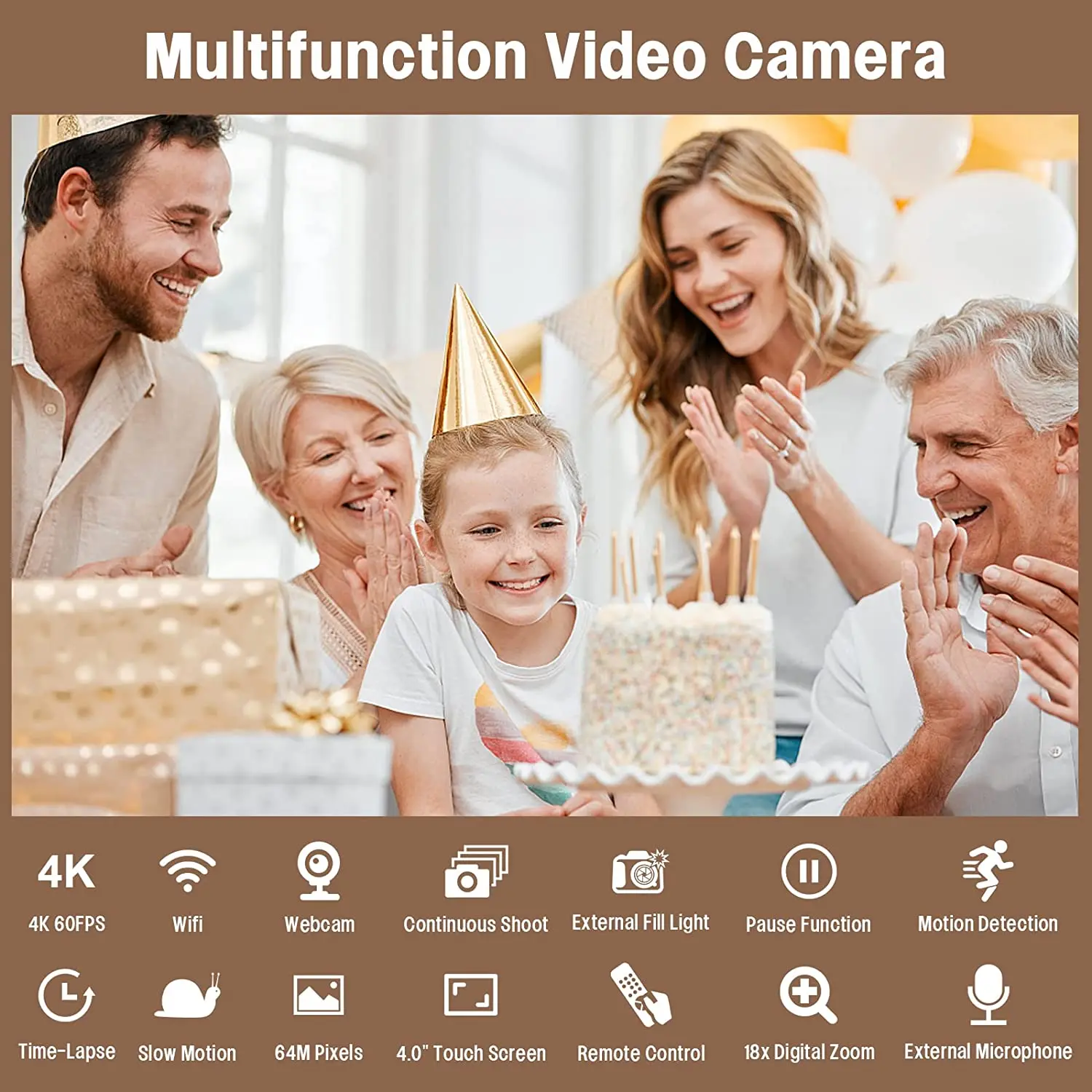 A 4K Professzionális Videokamera YouTube Live HD kamera, Videokamera Streaming Kamera 4.0