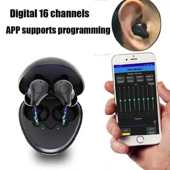 A Bluetooth ALKALMAZÁS Programozási Hallókészülékek 16 Csatorna hallókészülék A Töltés Ügyet Tárgyaláson Audifonos Frekvencia Tartomány 200-6000Hz