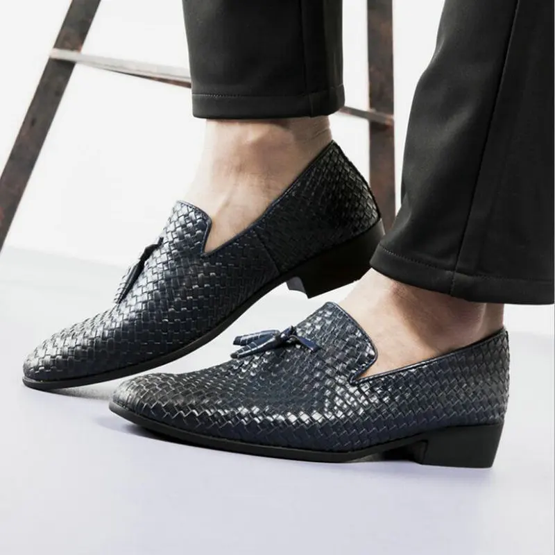 A férfiak Kényelmes Csúszik Félcipő Cipő, Férfi Alkalmi cipő, Bőr Naplopók Office Shoes nagy méretű LH-862