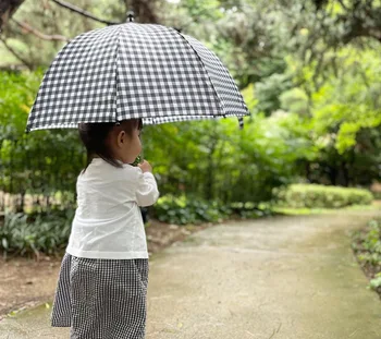 A gyermekek Vizuális Esernyő Óvoda a Kreatív Retro Kockás Lány, Fiú Baba UV Védelem Születésnapi Ajándék Gyerekeknek