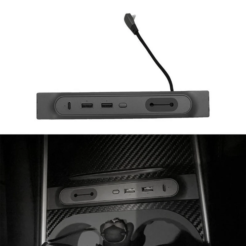 A Jármű Hub Központi Irányítás Bővítő USB Osztó Multi-Port Ultra Performance Dokkoló Állomás Model3y2