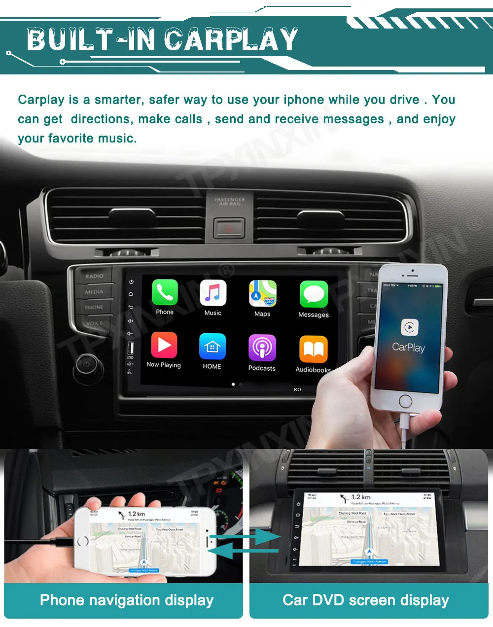 a Lexus CT200 CT200H CT 2012-2018 Autó Sztereó Eredeti Egér Multimédia DVD Lejátszó GPS Navigációs VAGYOK Fejegység4