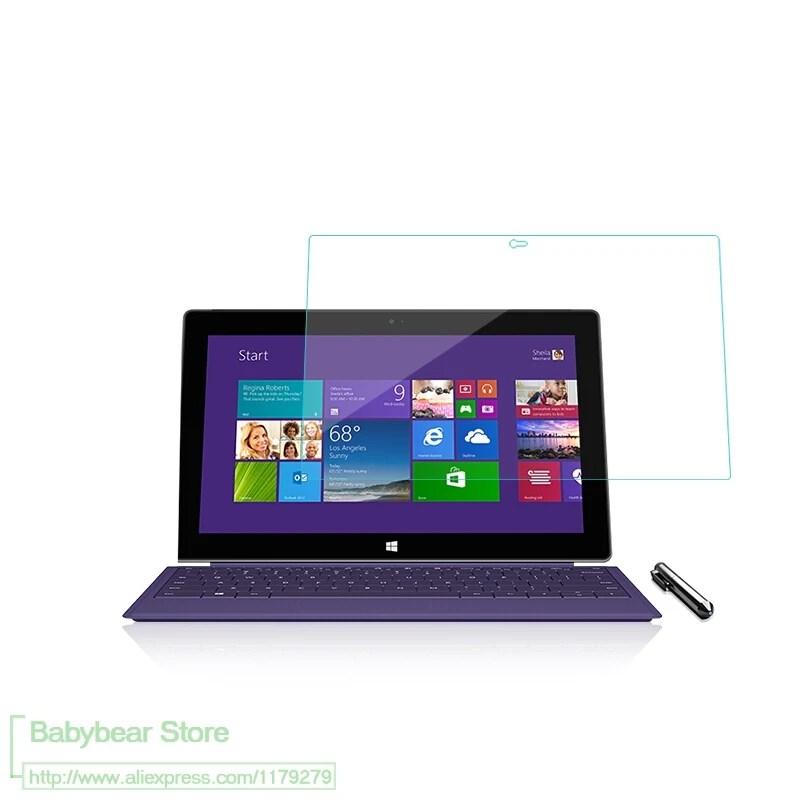 A Microsoft Surface RT 1 2 Pro 1 2 a 10,6 hüvelykes Tablet HD Edzett Üveg kijelző Védő fólia Anti Összetörik Védő Üveg Film1