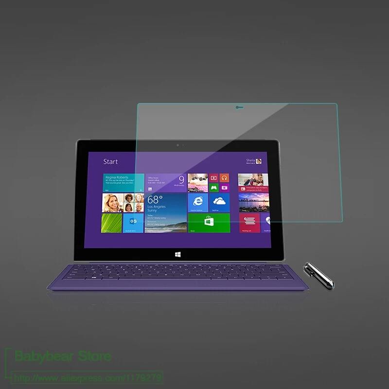 A Microsoft Surface RT 1 2 Pro 1 2 a 10,6 hüvelykes Tablet HD Edzett Üveg kijelző Védő fólia Anti Összetörik Védő Üveg Film2