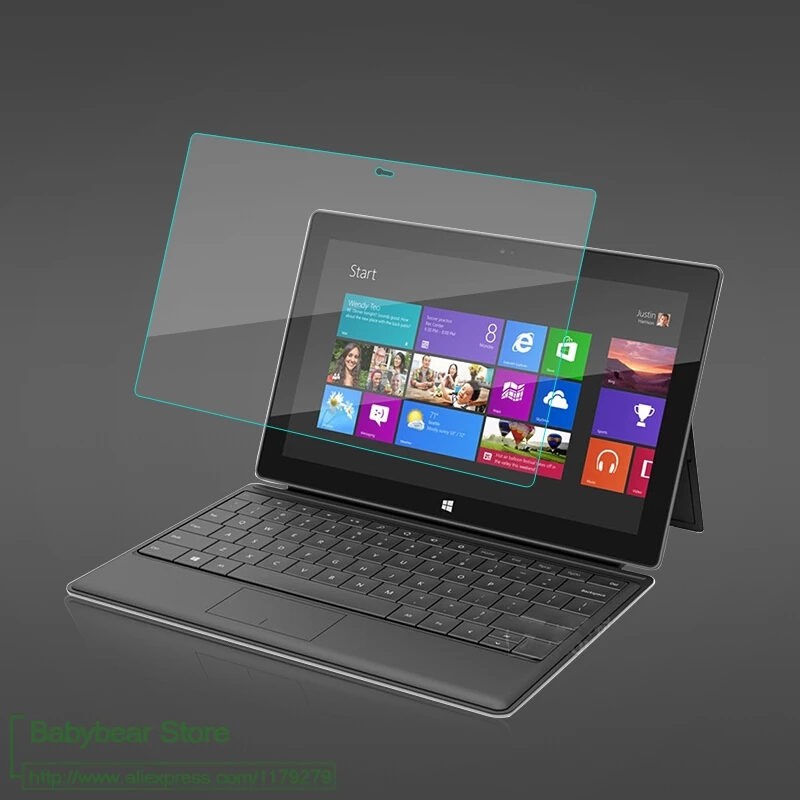 A Microsoft Surface RT 1 2 Pro 1 2 a 10,6 hüvelykes Tablet HD Edzett Üveg kijelző Védő fólia Anti Összetörik Védő Üveg Film3