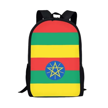 A nők Hátizsák Etiópia Zászló Etiópok Design Divat Gyerekek Iskolai Táskák Ortopéd Régi Könyv, táska, Tini Lányok, Fiúk Bookbag