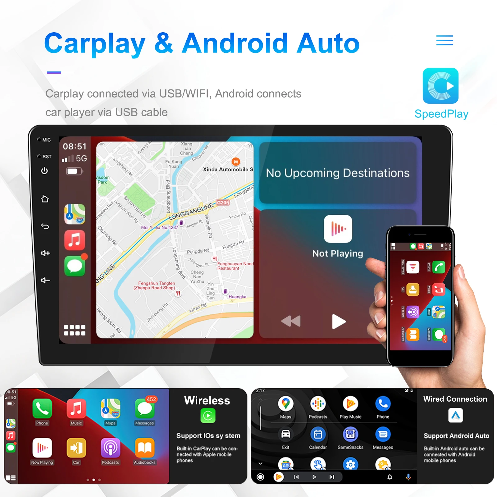AMPrime 2 Din Android 11 autórádió Multimédia Lejátszó 7