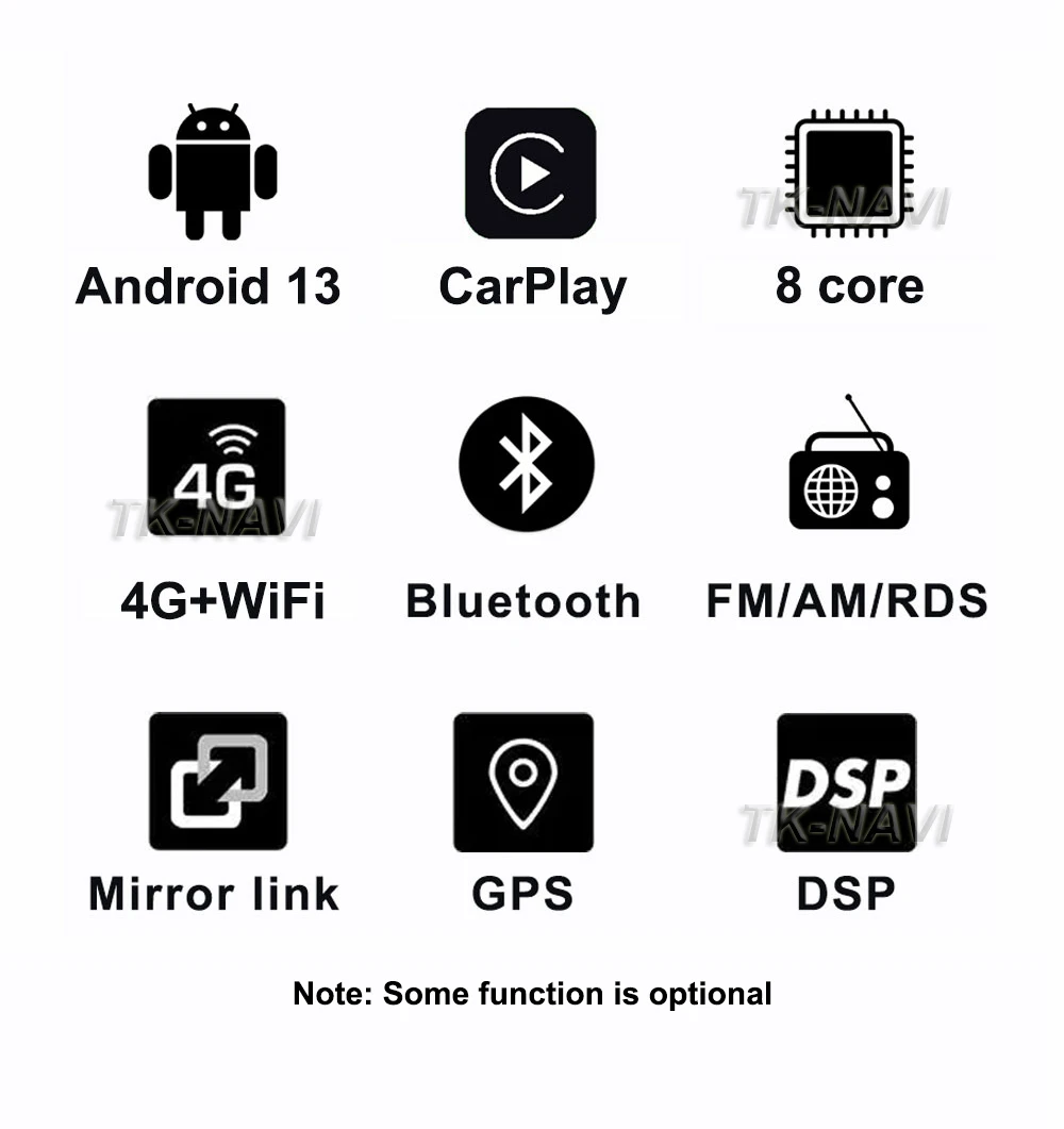 Android 13 2K 8+256 A Ford TRANSIT 2015 2016 2017 2018 autórádió Auto DSP Carplay 4G WIFI GPS Navigáció Játékos 2 Din DVD1