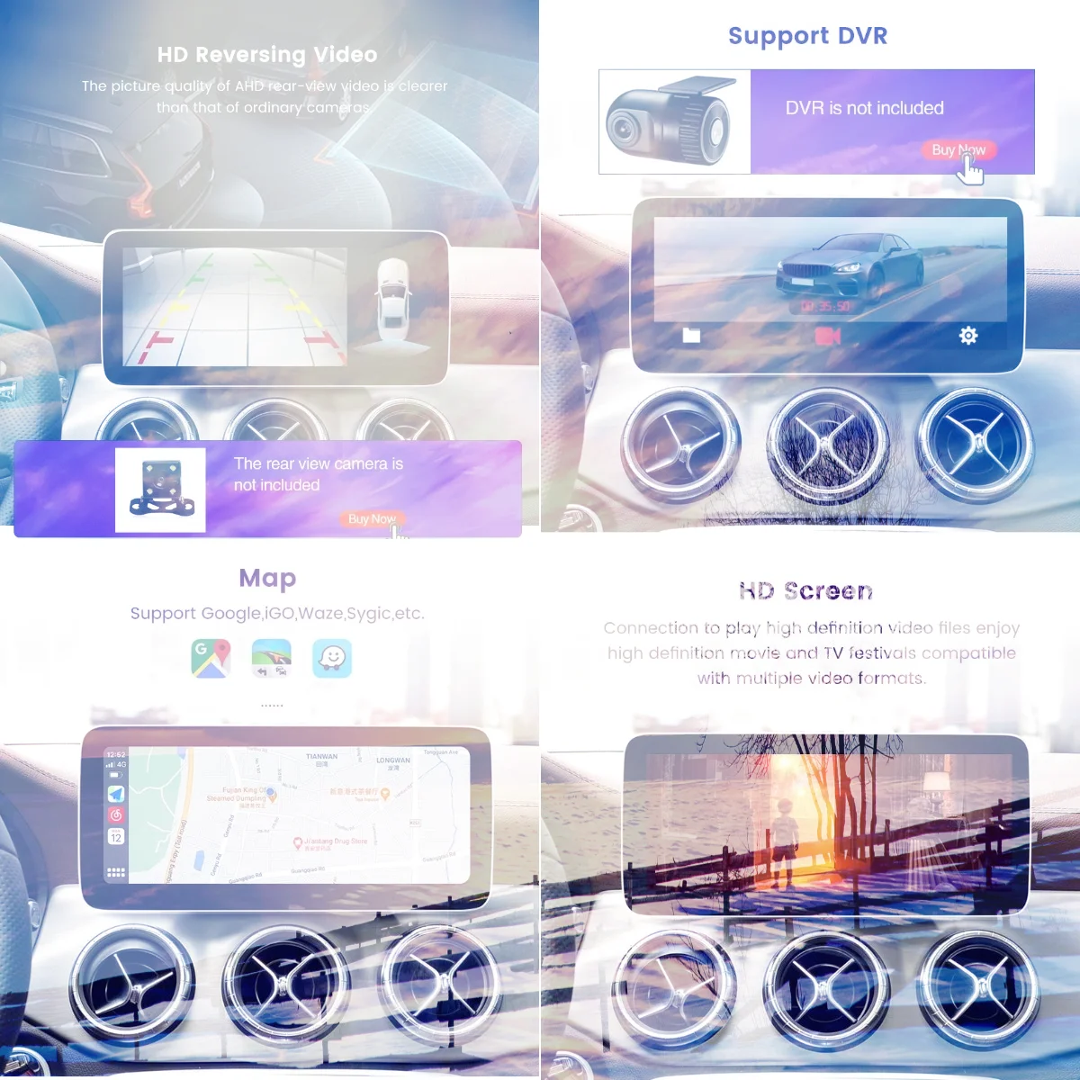 Androidos Autó Multimédia Lejátszó, GPS, Rádió Mercedes Benz C-Osztály W204 2011-2014-Es Sztereó CarPlay Képernyő4