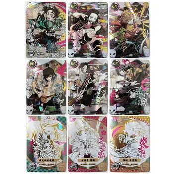 Anime Démon Vadász Kawaii UR Flash Kártya Kamado Tanjirou Kochou Shinobu Tomioka Giyuu Játékok fiúknak Gyűjtemény Kártya Születésnapi Ajándék